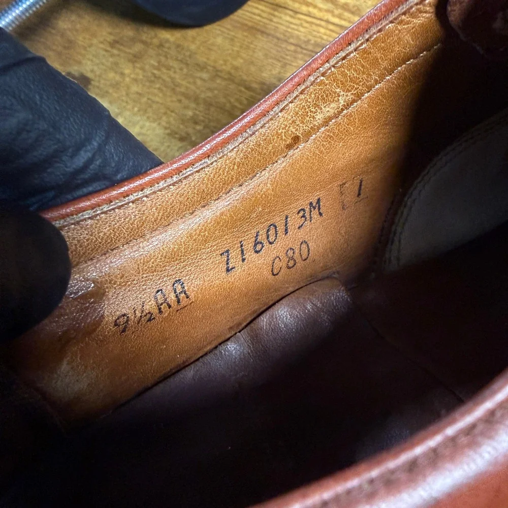 E.T. Wright Z16013M Brown‎ Leather Oxford Shoes Mens 9.5 AA Narrow
